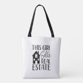 Dit meisje verkoopt onroerend goed Canvas tas (Achterkant)