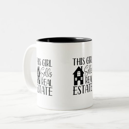 Dit meisje verkoopt onroerend goed Mok (Voorkant links)