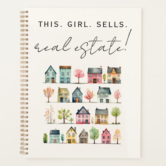 Dit meisje verkoopt onroerend goed planner (Voorkant)