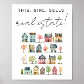 Dit meisje verkoopt onroerend goed poster (Voorkant)