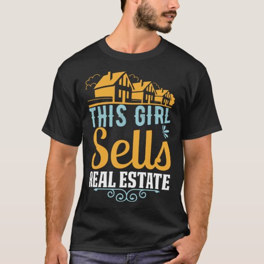Dit meisje verkoopt onroerend goed Vrouw Realtor T-shirt (Voorkant)