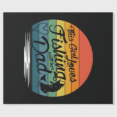 Dit meisje Vist met haar vader Vintage Cadeaupapier (Vlak)