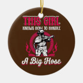 Dit meisje weet hoe het moet keramisch ornament (Voorkant)