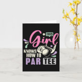 Dit meisje weet hoe ze T-shirt Funny Golf Lets Par Kaart (Gele Bloem)