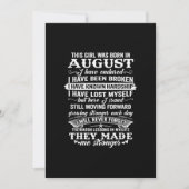 Dit meisje werd geboren in augustus 2010. kaart (Voorkant)