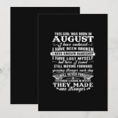 Dit meisje werd geboren in augustus 2010. kaart (Voorkant / Achterkant)