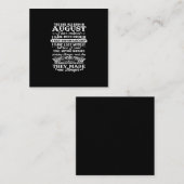 Dit meisje werd geboren in augustus 2010. vierkante visitekaartje (Voorkant / Achterkant)