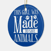 Dit meisje werd gemaakt om dierenartsen te redden keramisch ornament (Links)