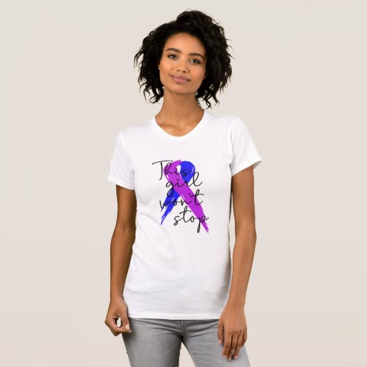 Dit meisje zal niet stoppen met reumatoïde t-shirt (Voorkant volledig)