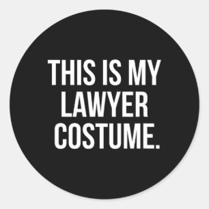 Dit mijn advocaat kostuum grappige halloween shirt ronde sticker
