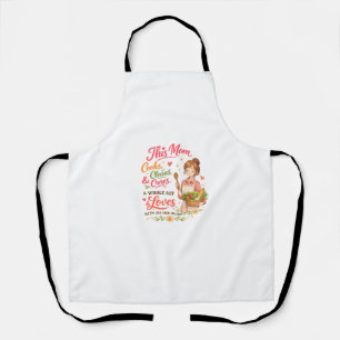 Dit Moeder Kookt met Liefde Cute Keuken Schort Cad