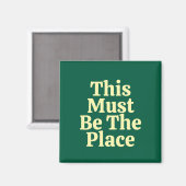 Dit Moet De Plaats Zijn Aangepaste Tekst & Logo Co Magneet (Voorkant / Achterkant)