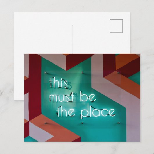 "DIT MOET DE PLAATS ZIJN" LICHTE ZIJDE BRIEFKAART (Voorkant / Achterkant)