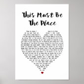 Dit moet de plaats zijn waar het hartlied lyrische poster (Voorkant)