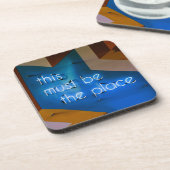 Dit moet de plaats zijn waar NEON Sign Funny Bier Onderzetter (Linkerzijde)