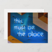 Dit moet de plaats zijn waar NEON Sign Funny Briefkaart (Voorkant / Achterkant)