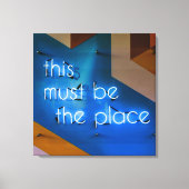 Dit moet de plaats zijn waar NEON Sign Funny Canvas Afdruk (Voorkant)