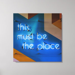 Dit moet de plaats zijn waar NEON Sign Funny Canvas Afdruk
