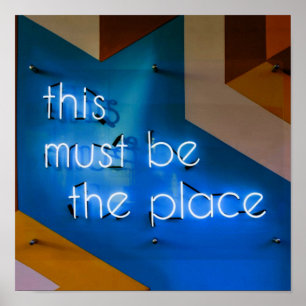 Dit moet de plaats zijn waar NEON Sign Funny Poster