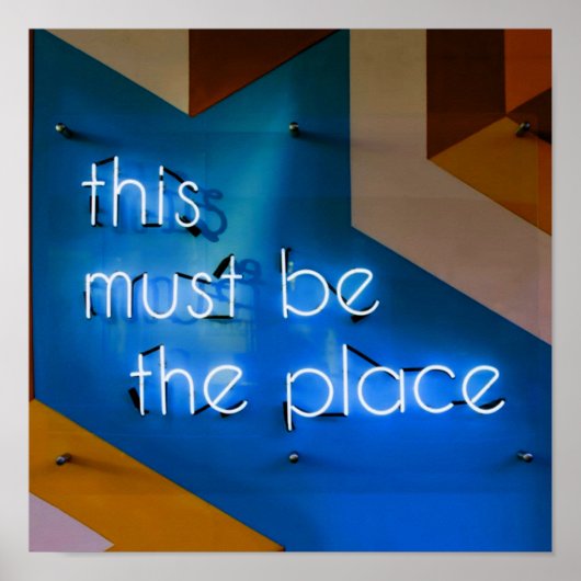 Dit moet de plaats zijn waar NEON Sign Funny Poster (Voorkant)