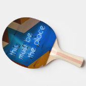Dit moet de plaats zijn waar NEON Sign Funny Tafeltennisbatje (Zijkant)