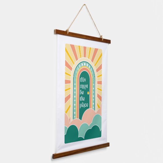 Dit moet de retro deur zijn hangend wandkleed (Gebogen)