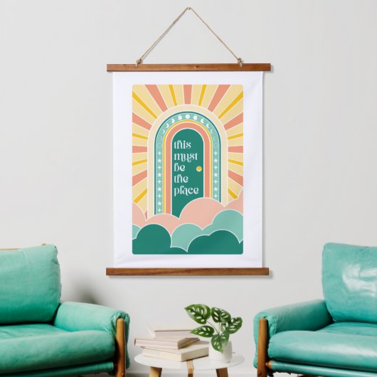 Dit moet de retro deur zijn hangend wandkleed (Woonkamer)