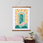 Dit moet de retro deur zijn hangend wandkleed (Slaapkamer)