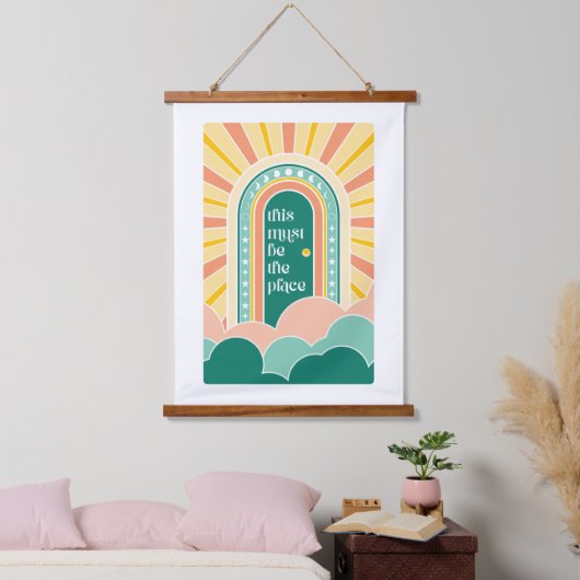 Dit moet de retro deur zijn hangend wandkleed (Slaapkamer)