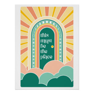 Dit moet de retro deur zijn perfect poster