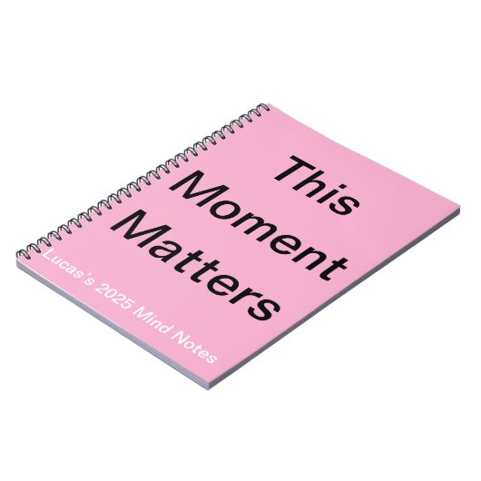 Dit moment doet er toe om mindful te leven - zelfg notitieboek (Linkerzijde)