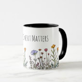 "Dit moment doet ertoe" Mindfulness keramische Mok (Voorkant rechts)