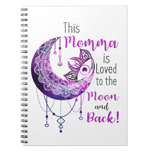 Dit Momma is dol op de maan en de rug Notitieboek