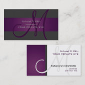 Dit monogram-visitekaartje aanpassen visitekaartje (Voorkant / Achterkant)