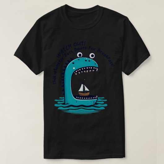 Dit monster eet boten als ontbijt t-shirt (Design voorkant)