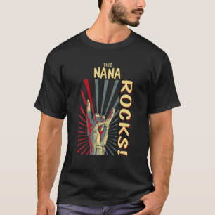 Dit Nana Rocks  Retro Concert 70S 80S Funn T-shirt