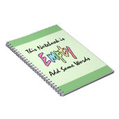 Dit Notitieboek is leeg Voeg enkele woorden toe (Rechterzijde)