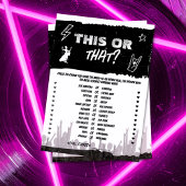 Dit of Dat Punk thema Rock bachelorett spel kaart