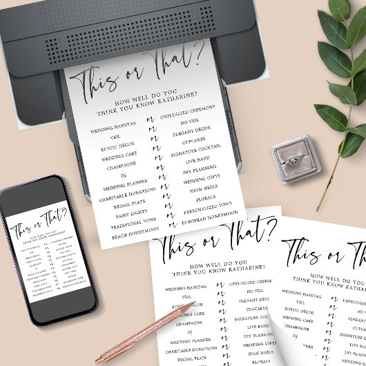 Dit of dat wie weet het Vrijgezellenfeest spel Kaart