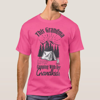 Dit oma houdt van kamperen met haar kleinkinderen t-shirt