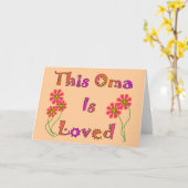 "Dit Oma is de Gehouden van" Giften van het Kaart (Gele Bloem)