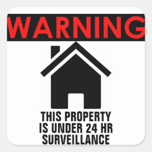 DIT ONROEREND GOED STAAT ONDER TOEZICHT STICKER