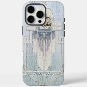 Dit ontwerp van kunstmiddeleuveau Geometrische Flo iPhone 16 Pro Max Hoesje