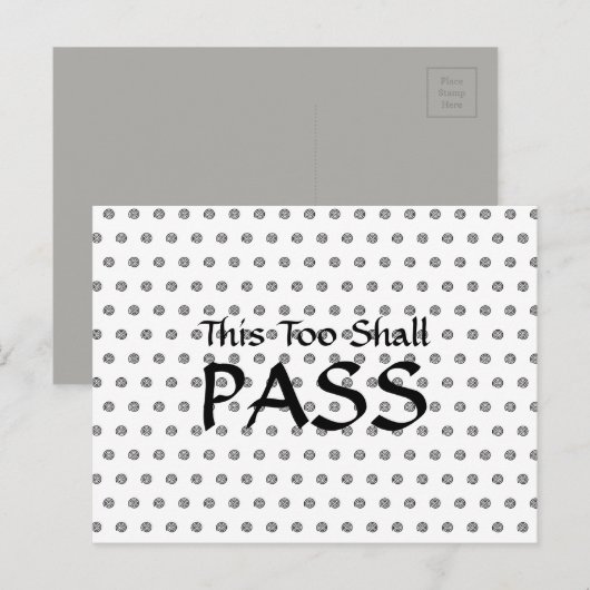 "Dit ook zal passeren" Spiral Polka Dot Briefkaart (Voorkant / Achterkant)