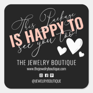 Dit pakket is blij om te zien dat u ook goed naar vierkante sticker