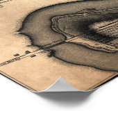 Dit Plan van de Stad Philadelphia - 1797 Poster (Hoek)