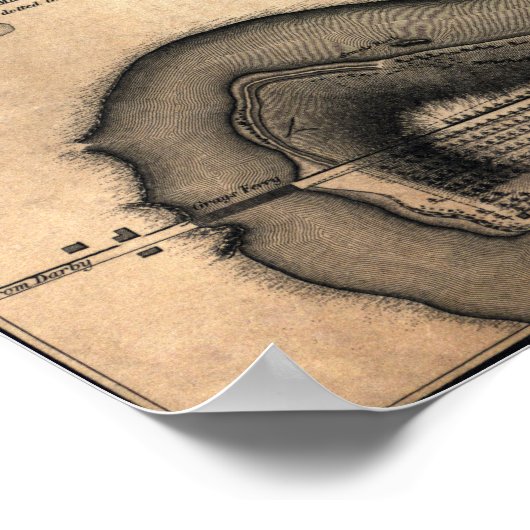 Dit Plan van de Stad Philadelphia - 1797 Poster (Hoek)