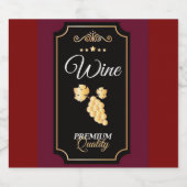 Dit premium wijnlabel sparkling wijnetiket (Enkel label)
