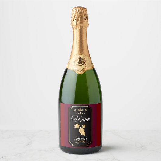 Dit premium wijnlabel sparkling wijnetiket (Voorkant)