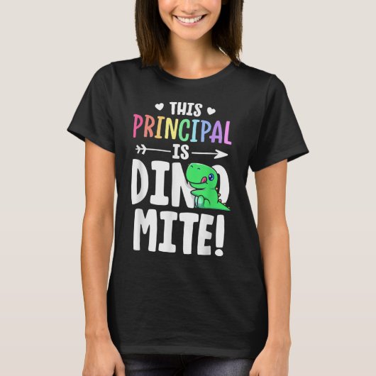 Dit principe is Dynamite Teacher Dinosaur Pun-T T-shirt (Voorkant)